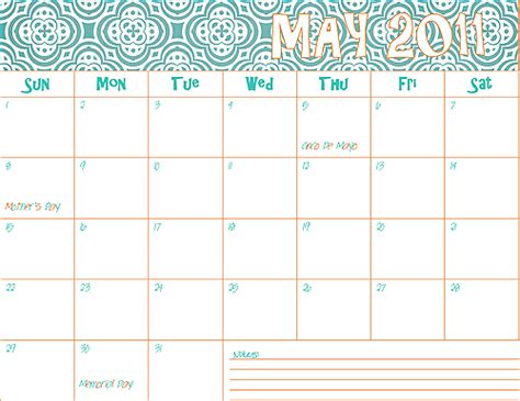 May Calendar Printable Blooming Homestead