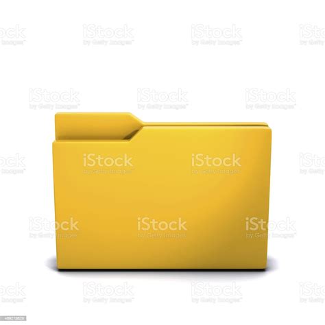 3d Empty Closed Folder Icon Stock Photo Download Image Now Computer