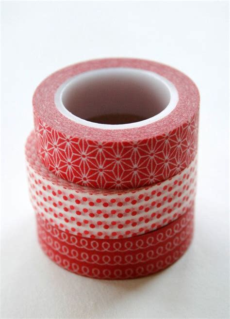 Washi Tape Set 15mm Combination B Red Theme By InTheClear 8 85