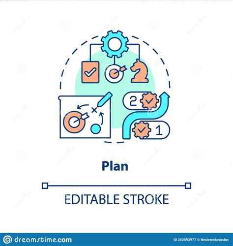 Plan Concept Icon Stock Vector Illustration Of Control 252593977