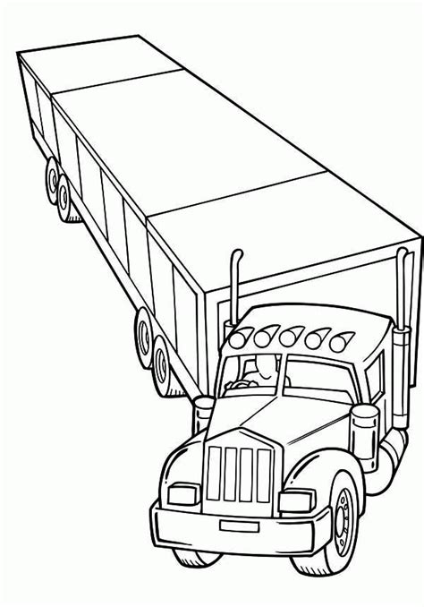 Tractor Trailer Coloring Pages Coloring Home