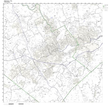 Working Maps Allentown PA Zip Code Map Laminated WantItAll
