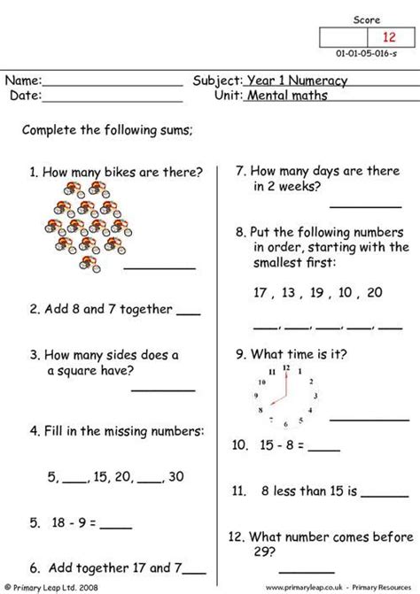 mental maths worksheet year 1 schematic and wiring diagram