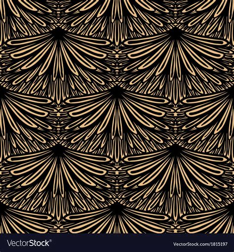 Art Deco Floral Pattern Royalty Free Vector Image