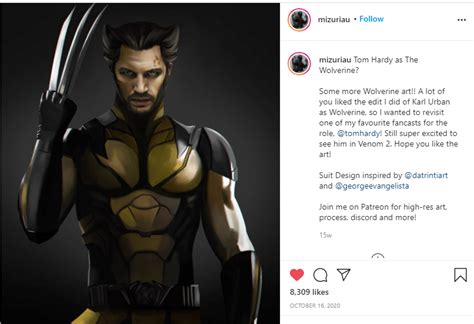 Tom Hardy As Wolverine