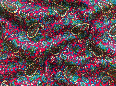 Deadstock Pinwale Corduroy Groovy Paisley Pinkblue Stonemountain