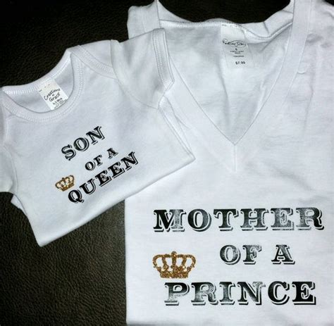 Matching Mom And Son Shirts Mommy Of A Prince Son Of A Queen Mom And