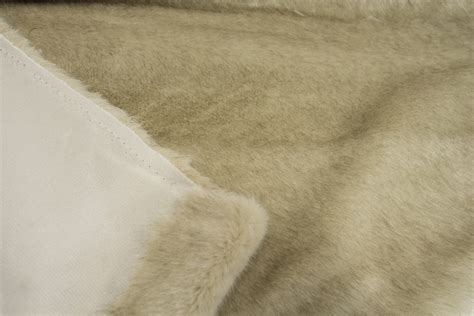 Beige Imitation Rabbit Faux Fur Fabric By The Metre 6046 Beige