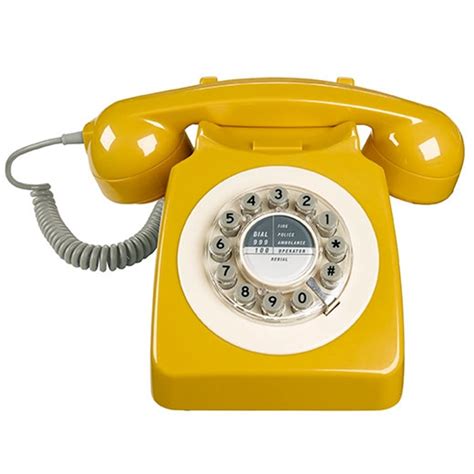 746 Series Retro Mod Vintage British Telephone English Mustard
