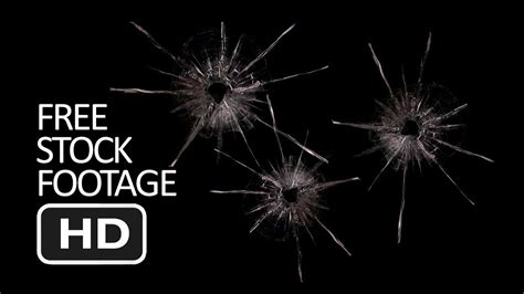 Free Stock Footage Bullet Hit Glass Youtube
