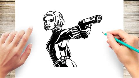 How To Draw Black Widow Speed Drawing Youtube