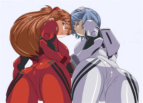 Souryuu Asuka Langley And Ayanami Rei Neon Genesis Evangelion Danbooru