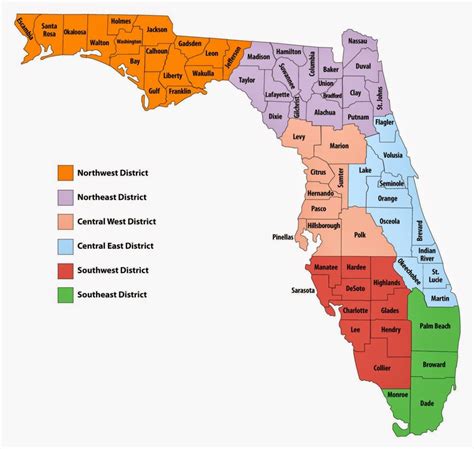 Mapa De La Florida Con Sus Condados World Map