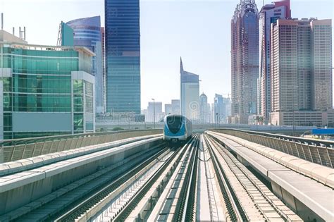 Dubai Metro Railway Stock Photo Image Of Dubai Railroad 187909082