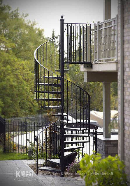 Wrought Iron Spiral Staircase Modern Landscape Toronto By K
