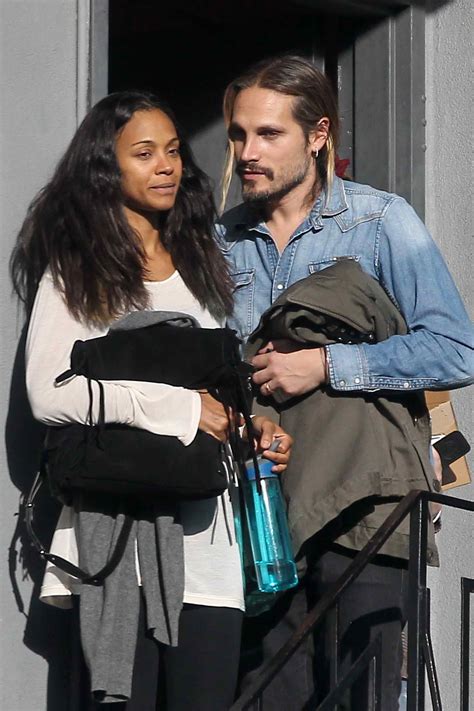 Zoe Saldana And Her Husband Marco Perego In Beverly Hills 01132016