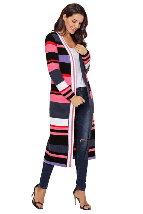 Multicolor Colorblock Cardigan