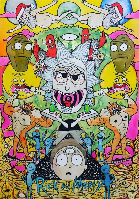 Tons of awesome 420 cartoons wallpapers to download for free. Rick and Morty tribute | Desenhos psicodélicos, Wallpapers ...