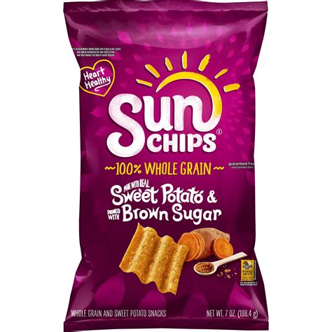 Sunchips Whole Grain And Sweet Potato Snacks Sprinkled With Brown