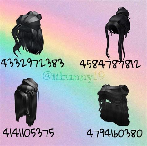 Rbx codes provides the latest and updated roblox hair codes to customize your avatar with the beautiful hair for beautiful people and millions of other items. Roblox Bloxburg Black Hair Codes : Roblox Hair Codes | tablewaterbig