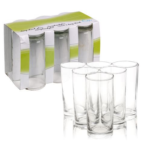 6 X 35cl Tall Classic Hi Ball Drinking Water Glasses T Box Set Wedding Xmas 8711252956701 Ebay