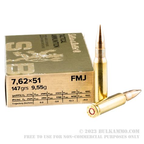 600 Rounds Of Bulk 762x51 Ammo By Sellier And Bellot 147gr Fmj