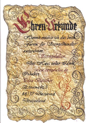 Check spelling or type a new query. Ehren-Urkunde | Kunstoase alex blog