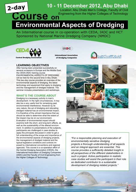Ceda Iadc Training Course On Environmental Aspects Of Dredging
