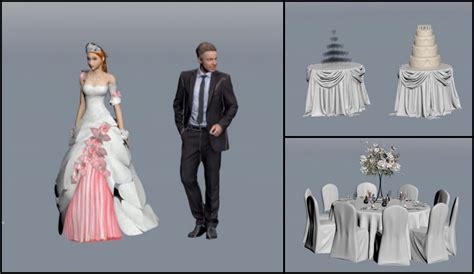 3d model of wedding party Free Download - 3Dzip.Org - 3D Model Free