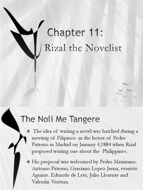 Rizal And His Novel Noli Me Tangere Spanish Language Literature