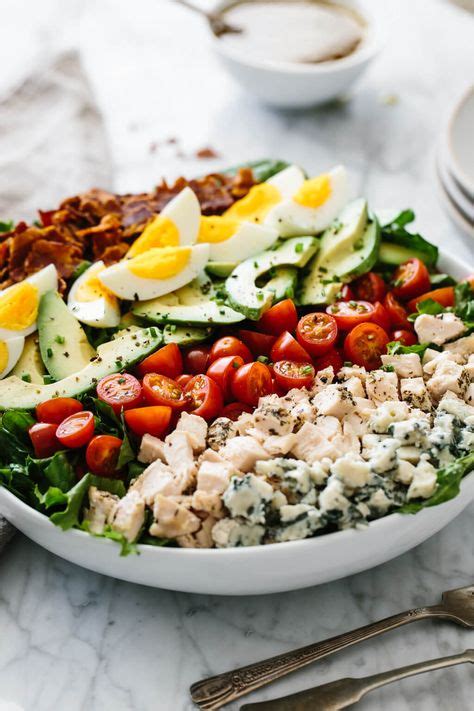 Cobb Salad Is A Classic American Salad With Chicken Bacon Hard Boiled