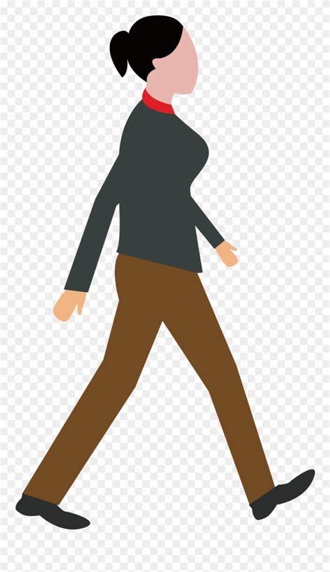 Download Cartoon Person Walking Png Png And  Base