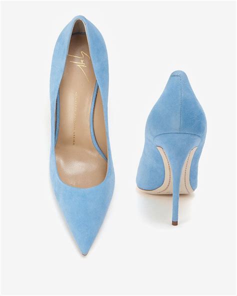 Giuseppe Zanotti Suede Pointy Toe Pump: Powder Blue | Heels, Giuseppe zanotti heels, Fabulous shoes