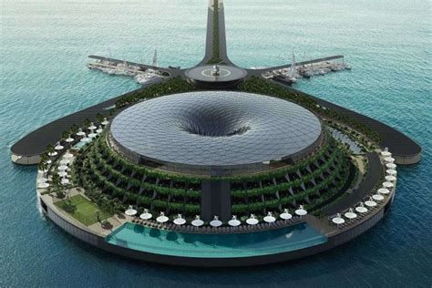 First Look At Qatars New Floating Hotel That Will Spin To Generate