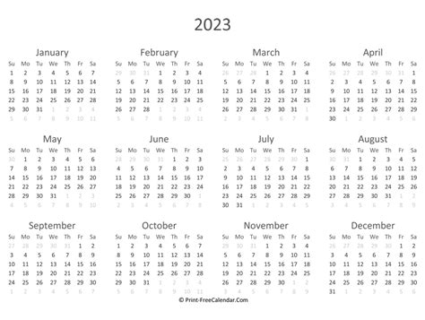 2023 Calendar Templates And Images 2023 Calendar Blank Printable