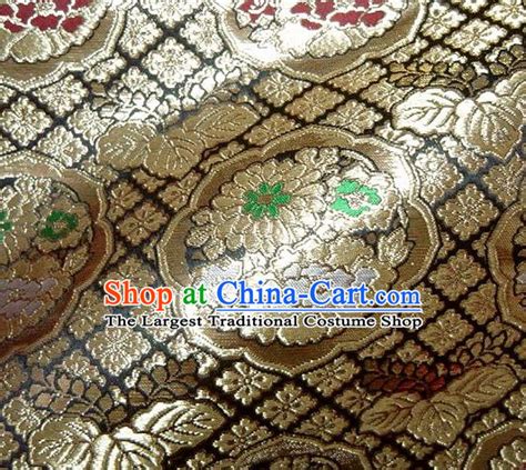 asian traditional classical chrysanthemum pattern damask brocade fabric japanese kimono tapestry