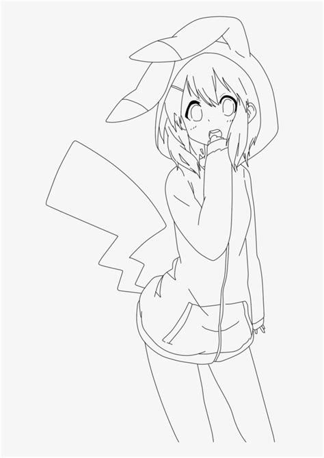 Anime Girl Line Art Pages Coloring Pages