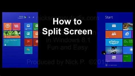 So open that tab in another window. How to Split Screen on Windows 8.1 - Fun & Easy Windows ...