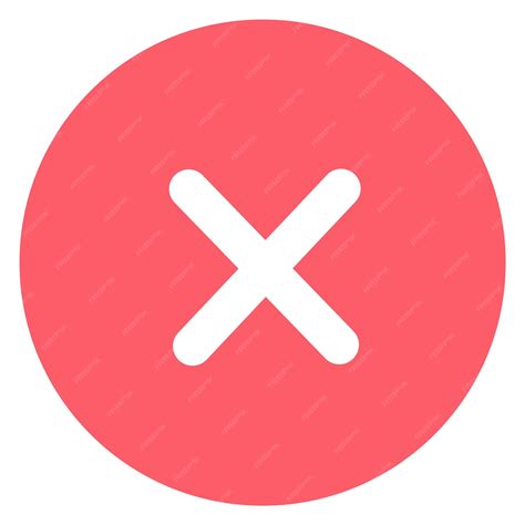 Premium Vector Wrong Icon White Cross In Red Circle Decline Symbol