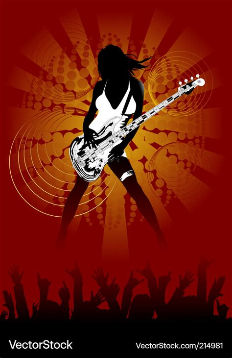 Sexy Rock Chick Royalty Free Vector Image Vectorstock