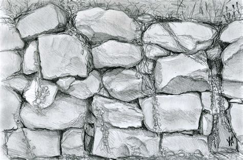 Stone Wall Sketch At Explore Collection Of Stone