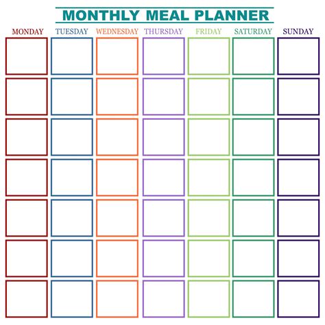 Monthly Menu Template Free Edit A Monthly Meal Plan See The Designs