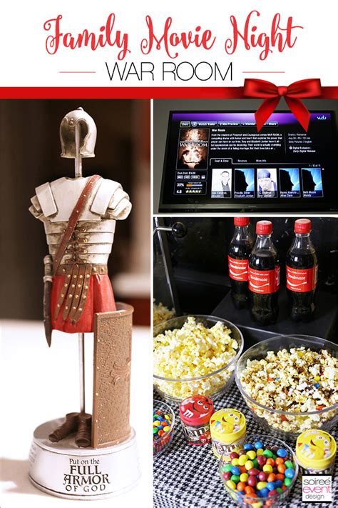 Take a quiz agree on a movie you'll both enjoy but don't forget to step out of your comfort zone for your partner if there have any other ideas for awesome date nights? Family Movie Night featuring War Room! - Soiree Event Design