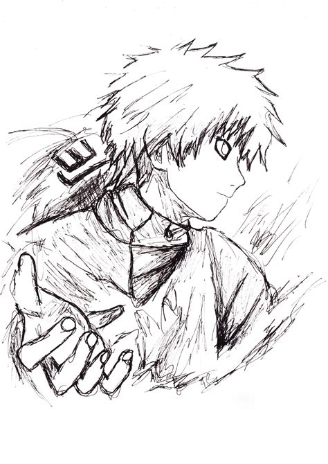 Haku91 Custom Sketches Art And Blogger Gaara Naruto Art Cool Drawings