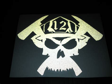 Custom Firefighter Decals Fd Skull And Axes Decal