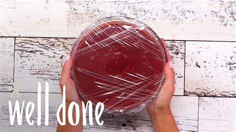 how to cling wrap like a pro and keep your food fresh food hacks well done youtube