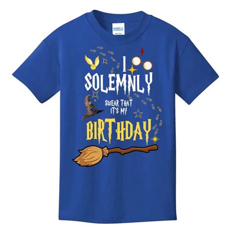 I Solemnly Swear That Its My Birthday Funny Kids T Shirt Teeshirtpalace