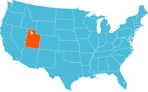 Utah On Map Of Usa World Map