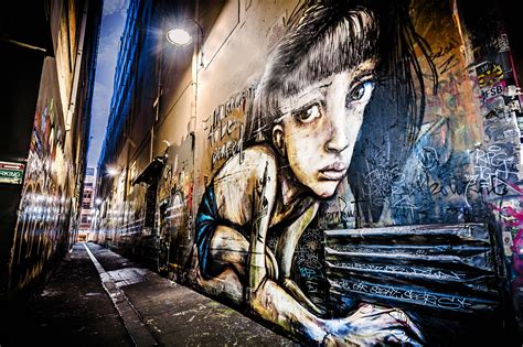 Melbourne Street Art Graffiti Photograph Urban Wall Art Print Hosier