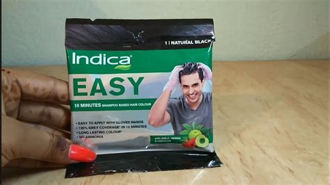 Indica Easy 10 Minutes Shampoo Based Hair Colour Review YouTube